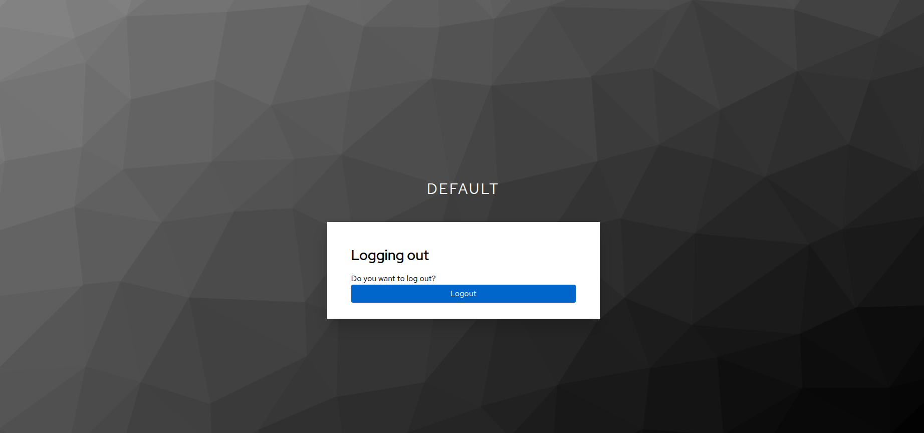 Mach5 Data Explorer UI Logout