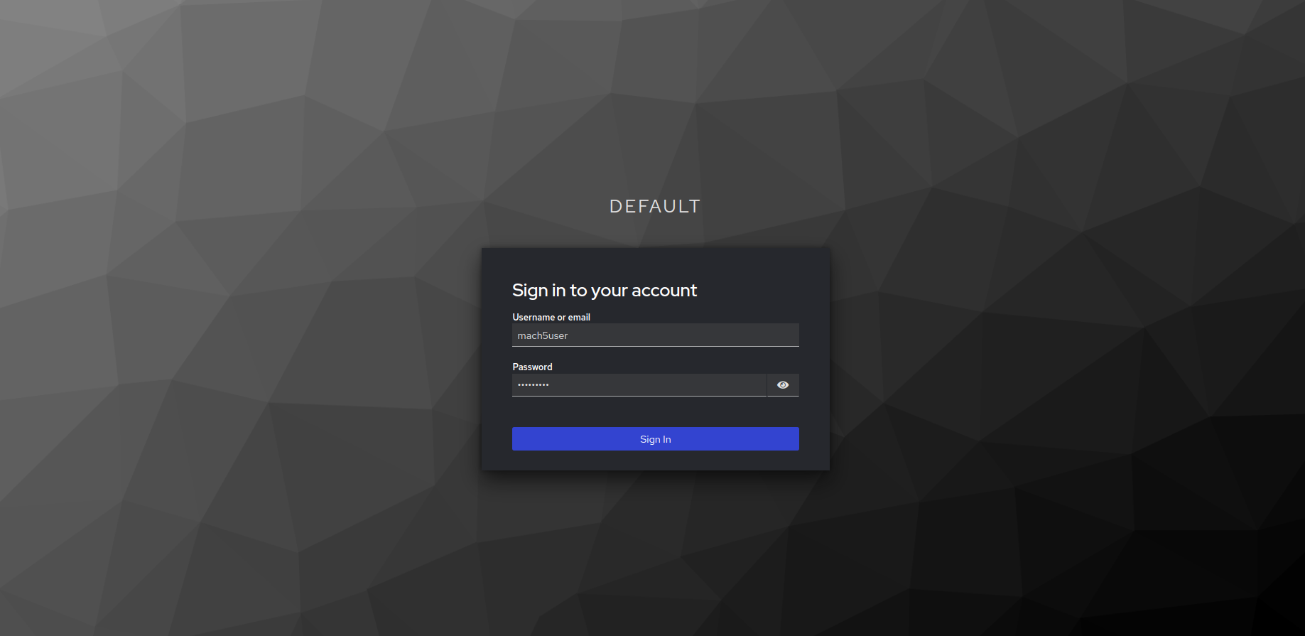Fill user credentials