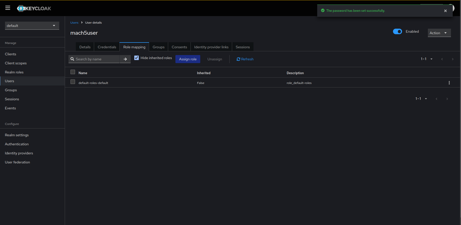 Role Mapping in Keycloak