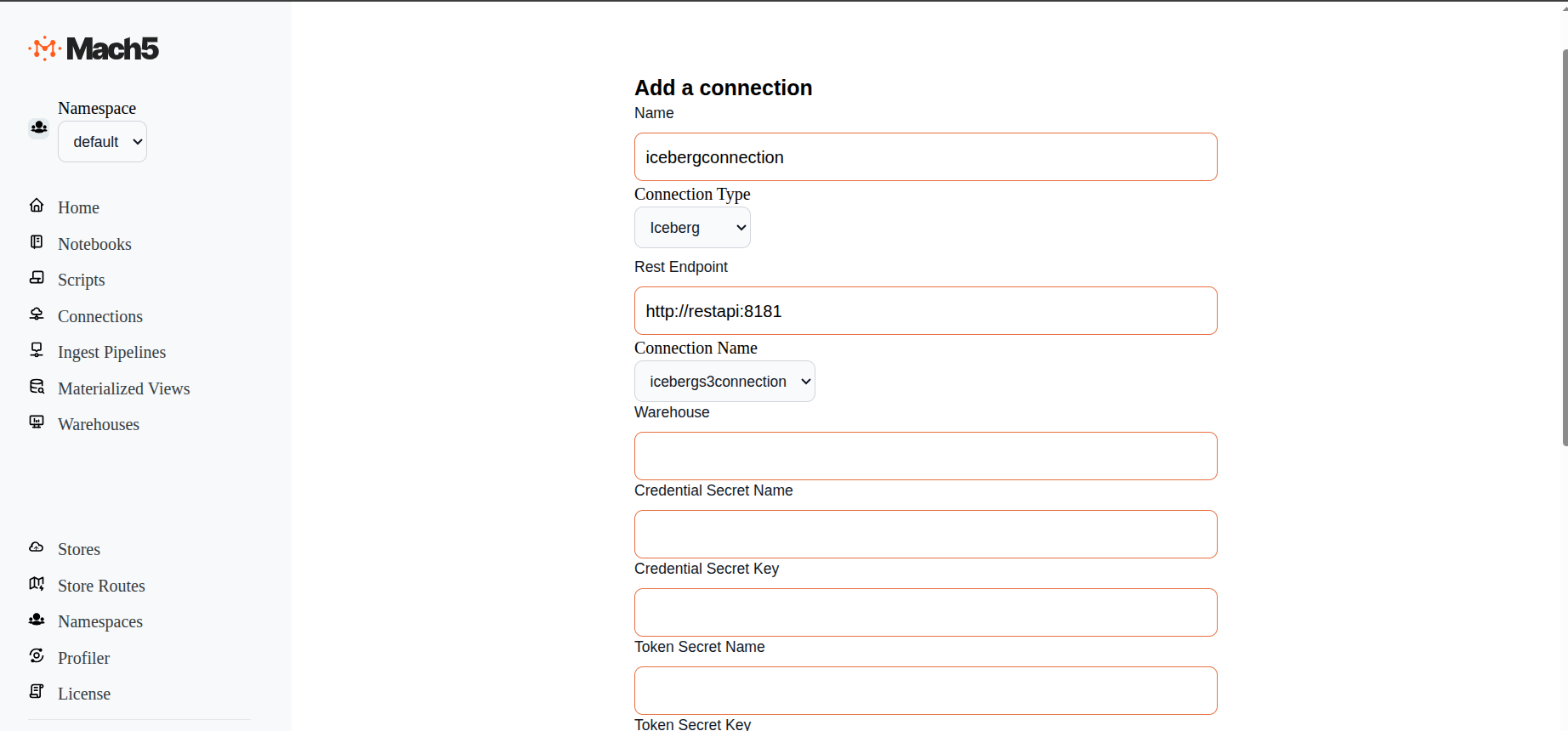 IcebergRESTConnectionCreation
