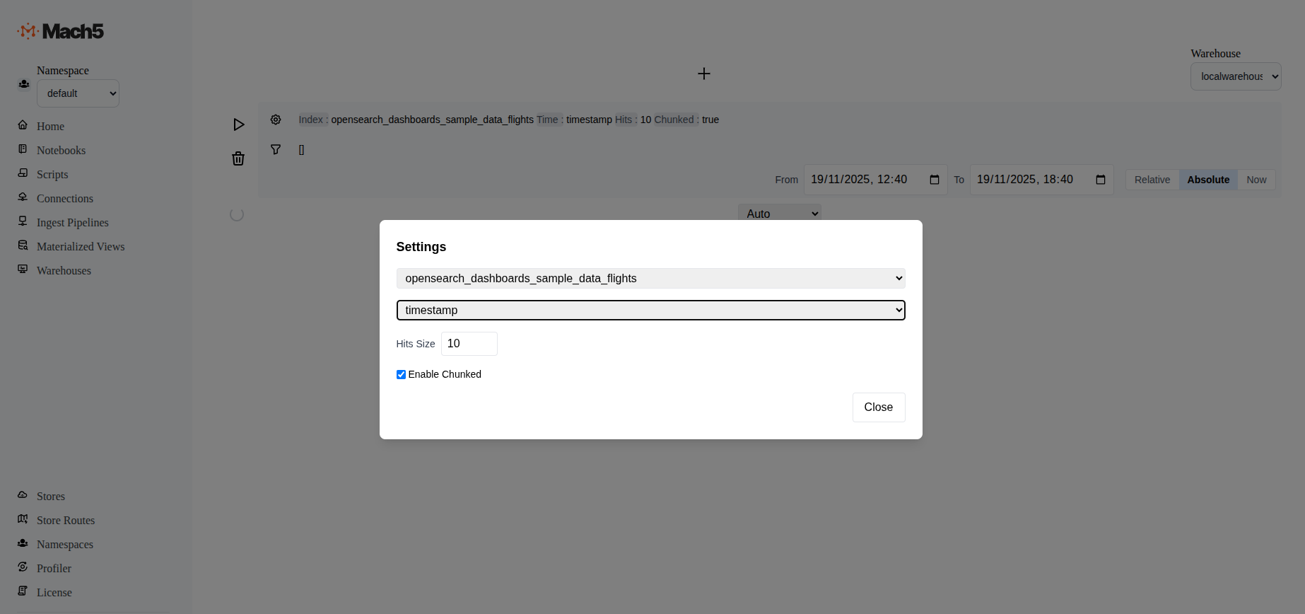 NotebookDiscoverSettings