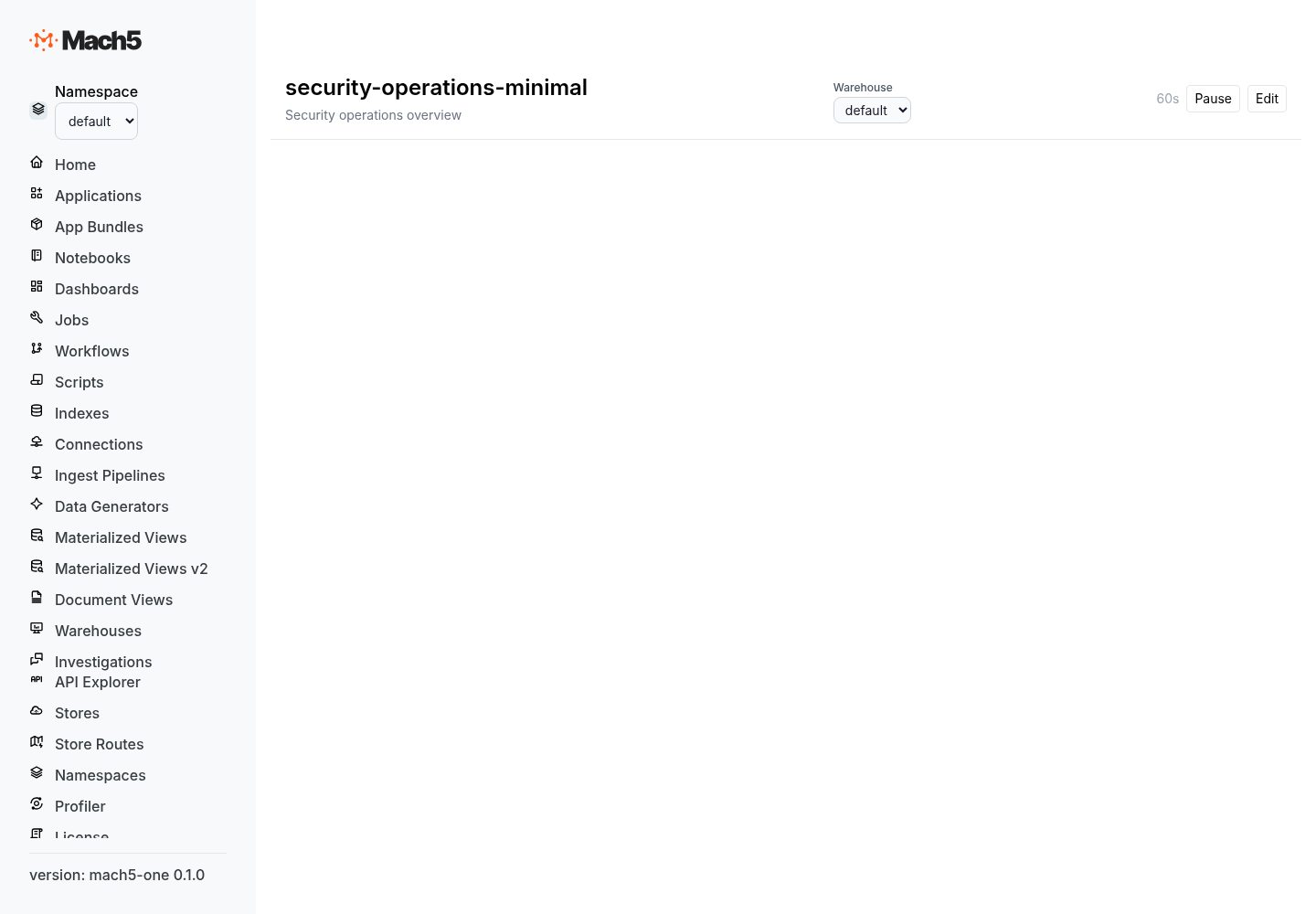 Minimal dashboard screenshot