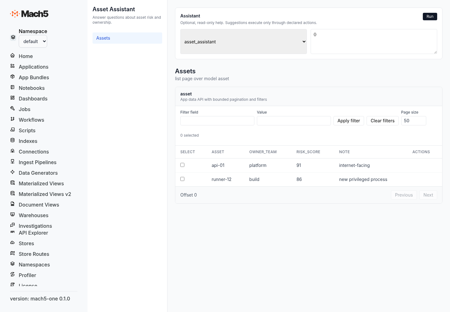 Assistant configuration screenshot